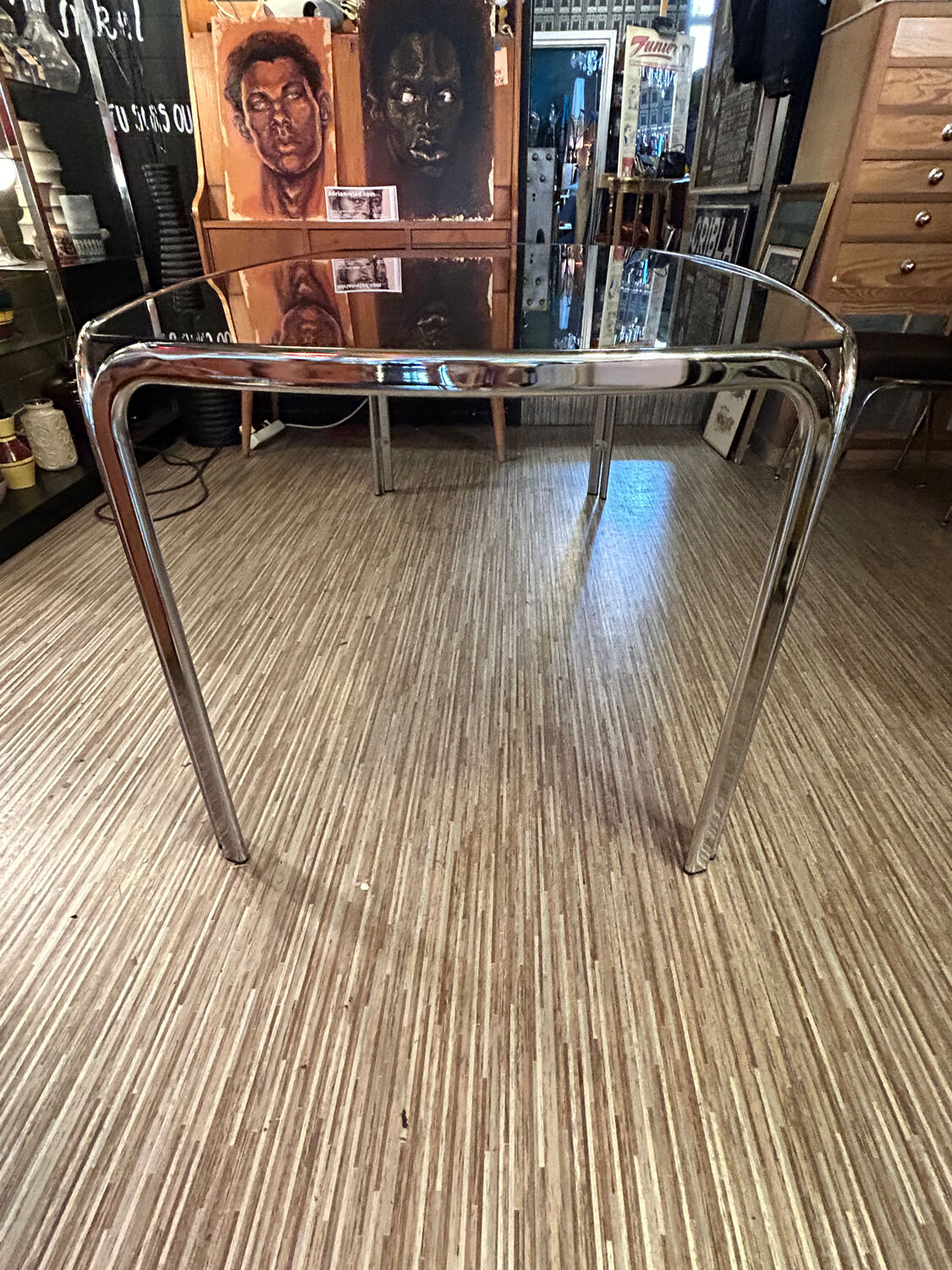 Chromed dining table