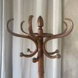 Curved wooden parrot coat rack by Baumann