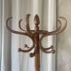 Curved wood parrot coat rack by Baumann