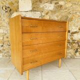 Vintage 4-drawer chest of drawers by Capelle, circa 1960s