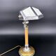 Lampe de bureau Art déco Pirouett chrome, laiton et bois, 1930