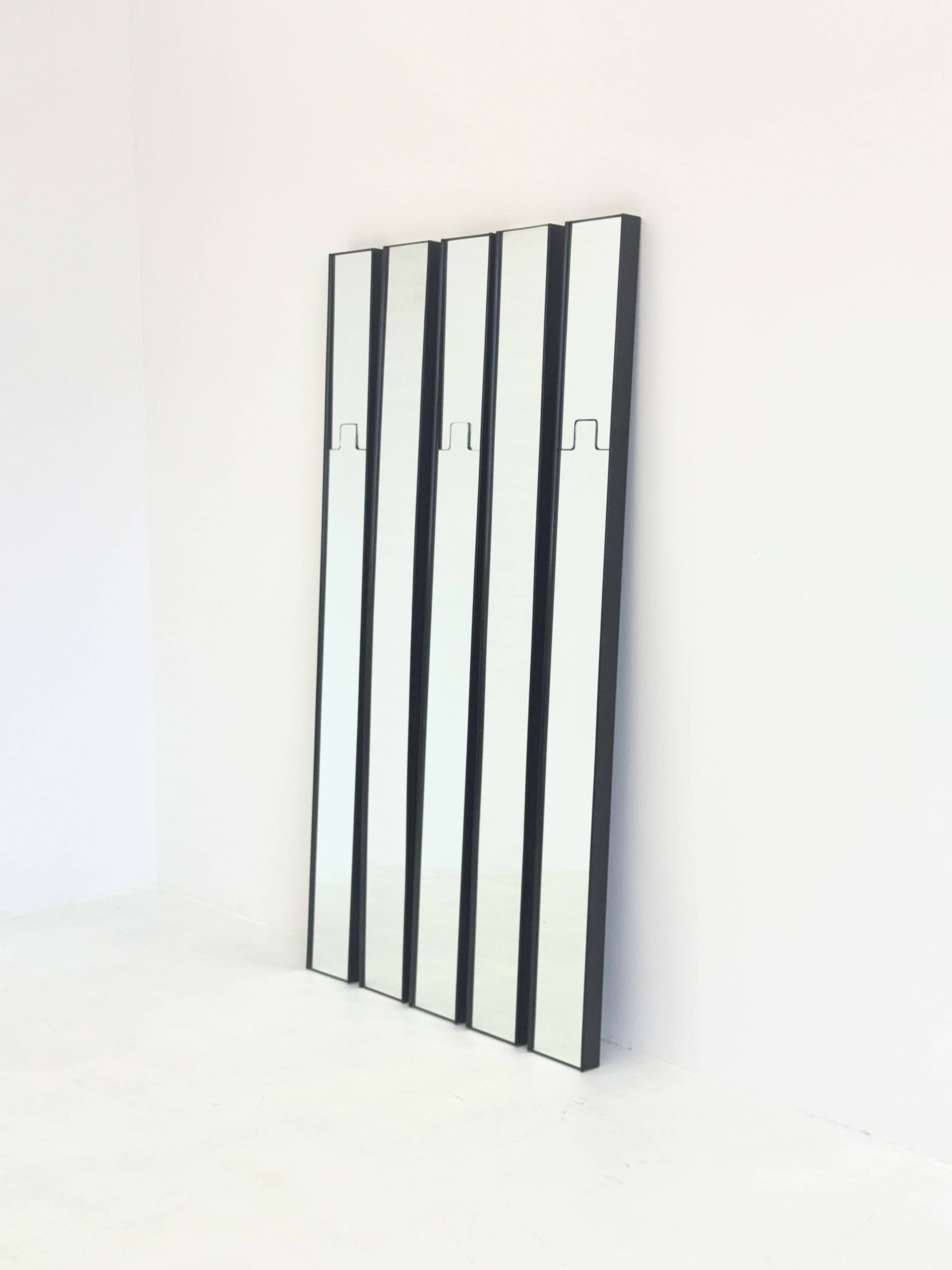 Set of 5 Gronda mirrors by Luciano Bertoncini for Elco