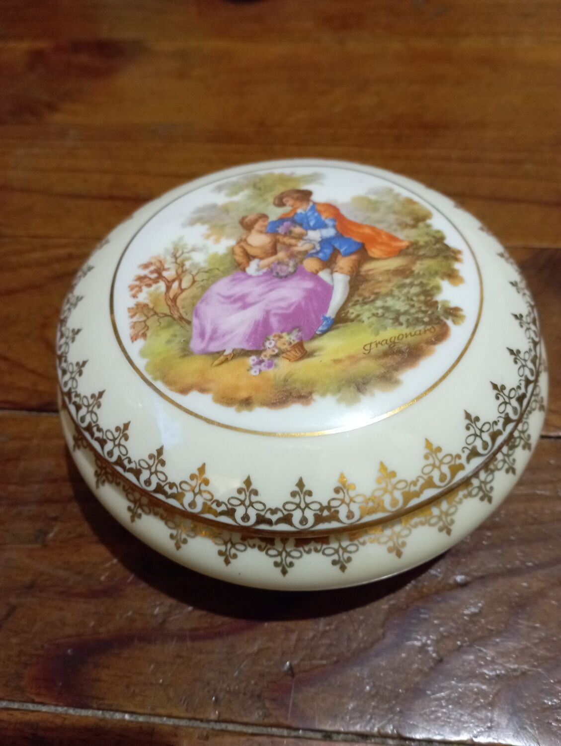 Jewelry box artistic porcelain limoges