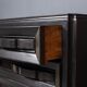 Antique 20thc italian ebonised chest of drawers with display top c.1930