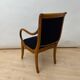 Biedermeier Armchair in Walnut & Black Boucle, South Germany, 1835
