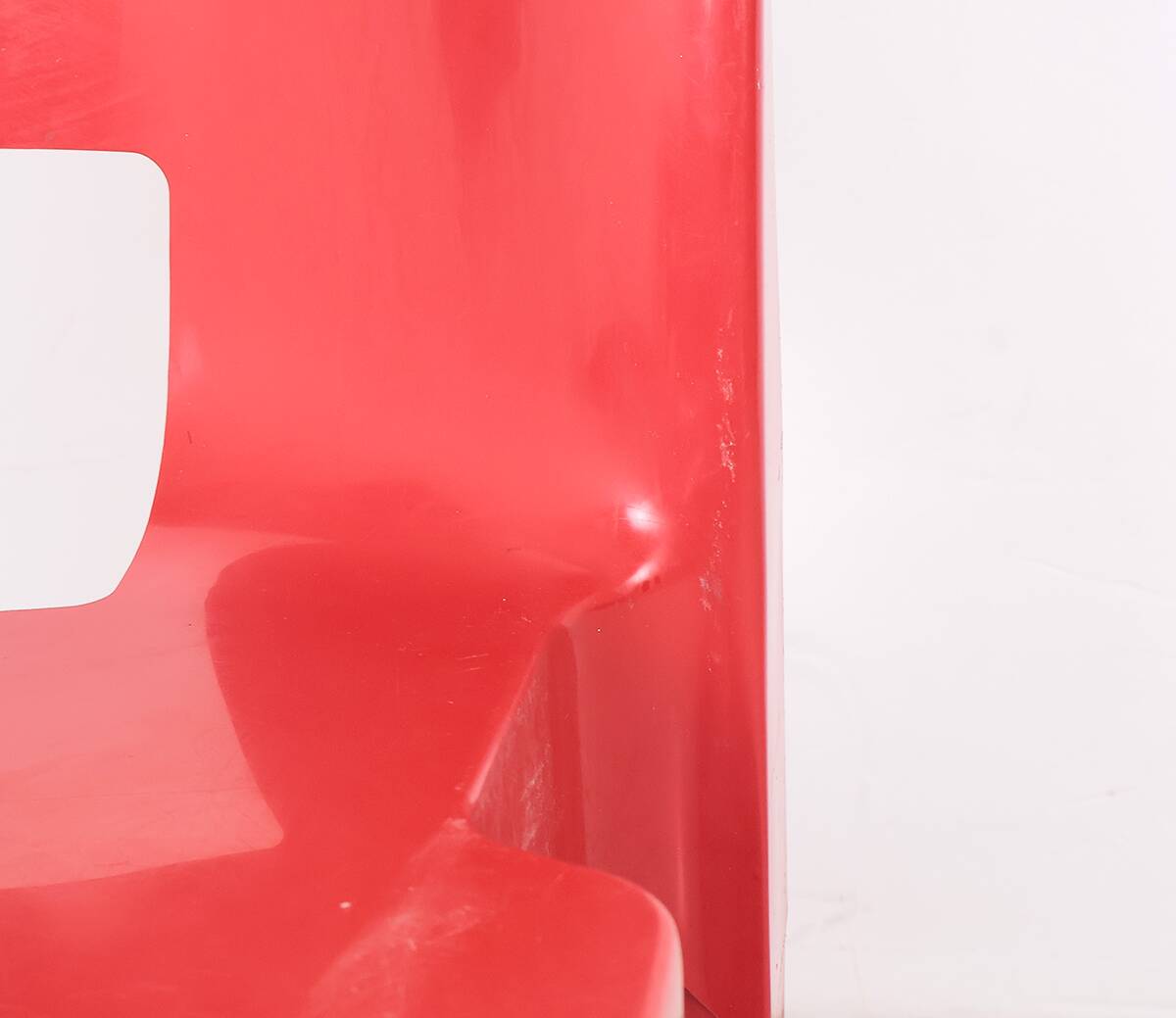 Joe Colombo red universale chairs for Kartell, 1960s