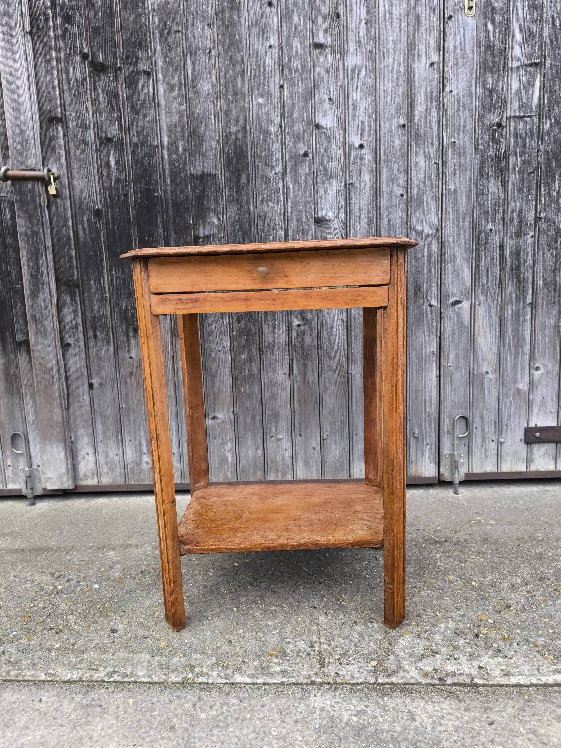 Solid oak side table 1950