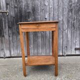 Solid oak side table 1950