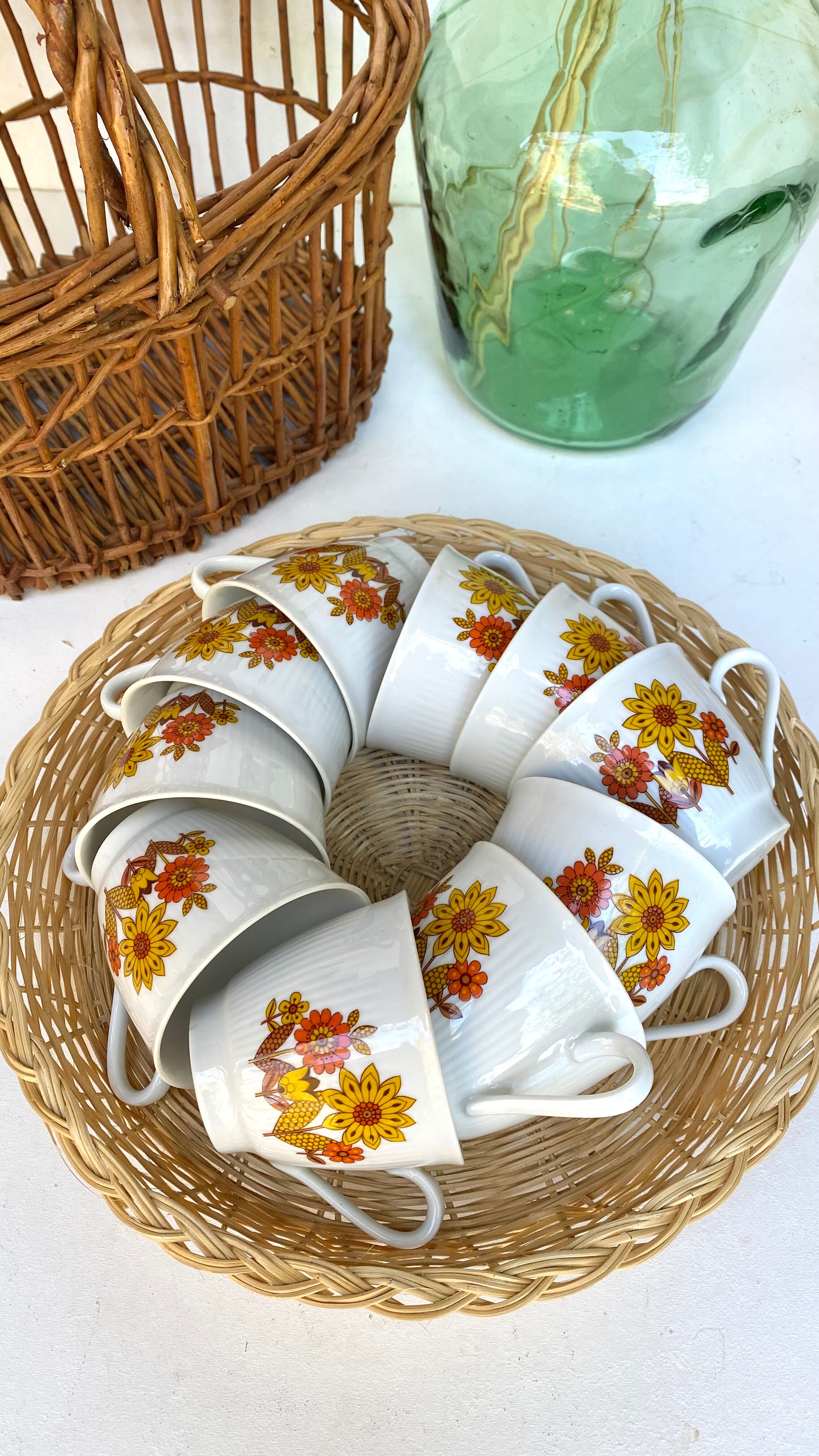 Vintage porcelain coffee cups