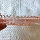 EMPTY POCKETS, small pink glass jewelry box, double bowl