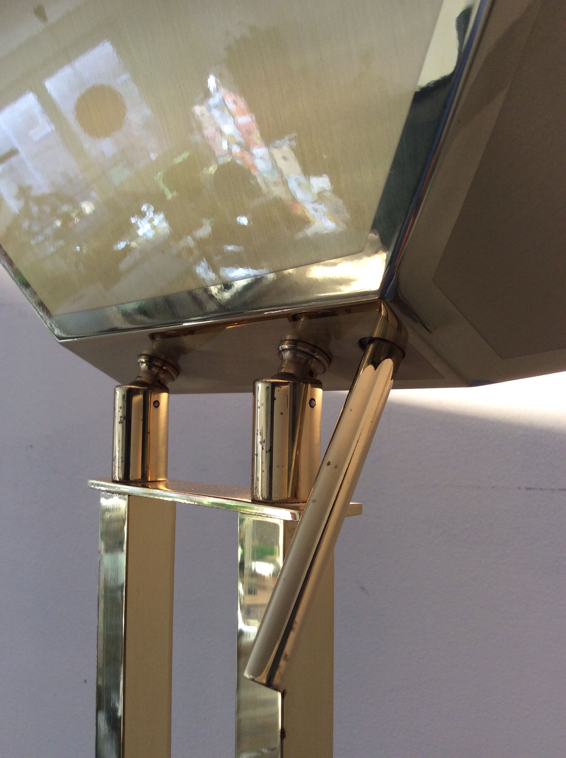 Deknudt brass floor lamp from the 70s