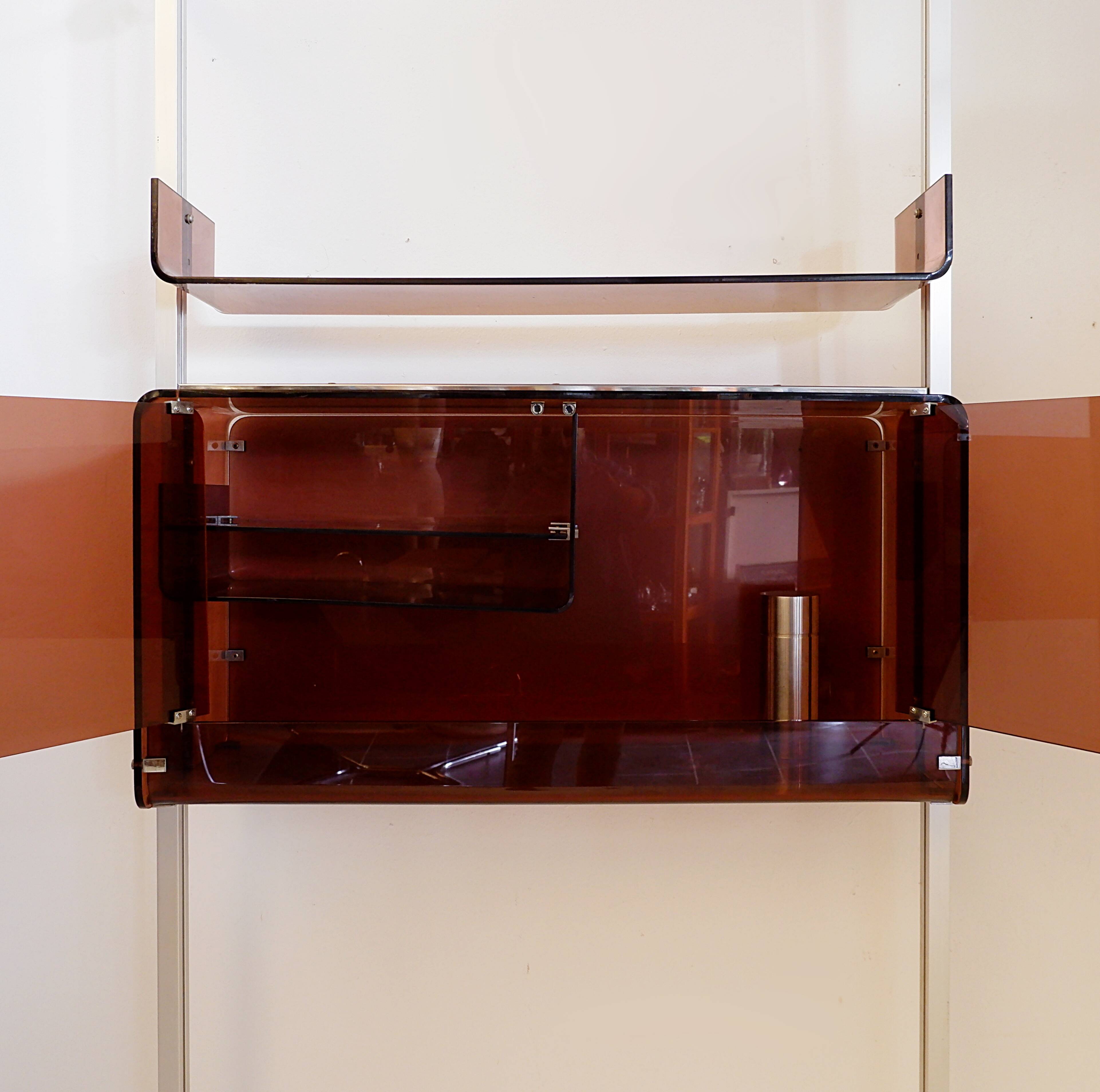 Floor/ceiling shelf or bar (Claustra) Michel Ducaroy for Roche Bobois, 1970s