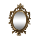 Petit miroir ovale signé Tallandier en laiton doré style Rococo – 30x2