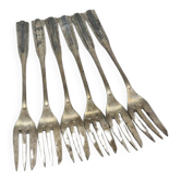 Fourchettes en laiton art déco par hefra, années 1960, ensemble de 6