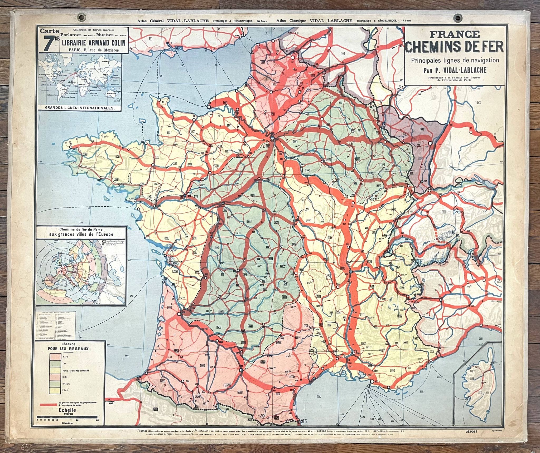 Old Vidal-Lablache map 7, Mézières, T41, 1900 - France Trains