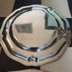 2 silver-plated metal dishes