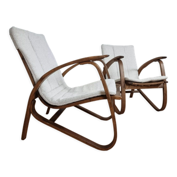 Pair of restored armchairs by Jan Vanek