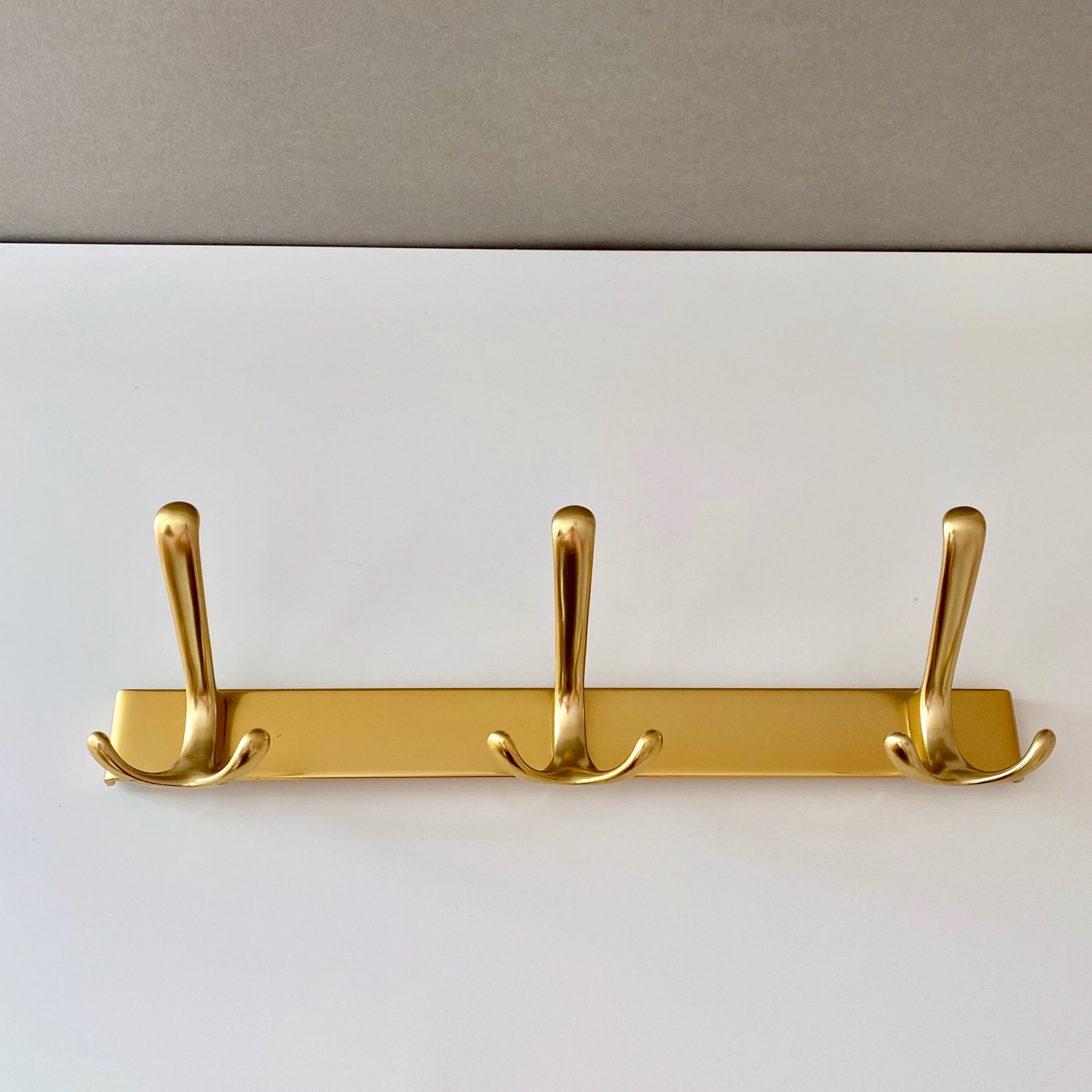 Vintage brass coat rack