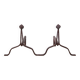 Chenets de cheminée en fonte, moderniste, brutaliste, accessoires cheminée,andirons