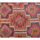 1970s Vintage Turkish Hand-Knotted Wool Cotton Orange Runner Rug 104x365