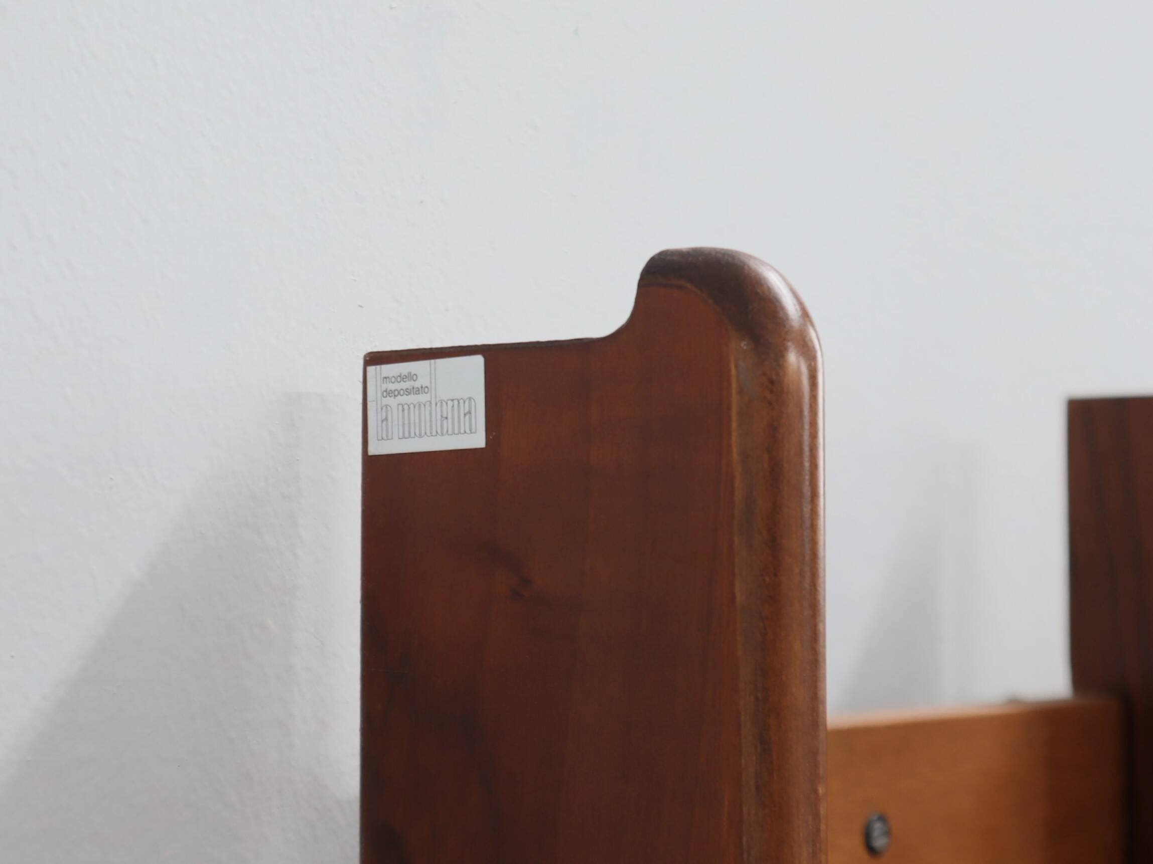 Vintage 1970s La Moderna Wood Entryway coat rack with mirrors