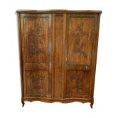 Regency-style wardrobe in walnut storage furniture 20th century