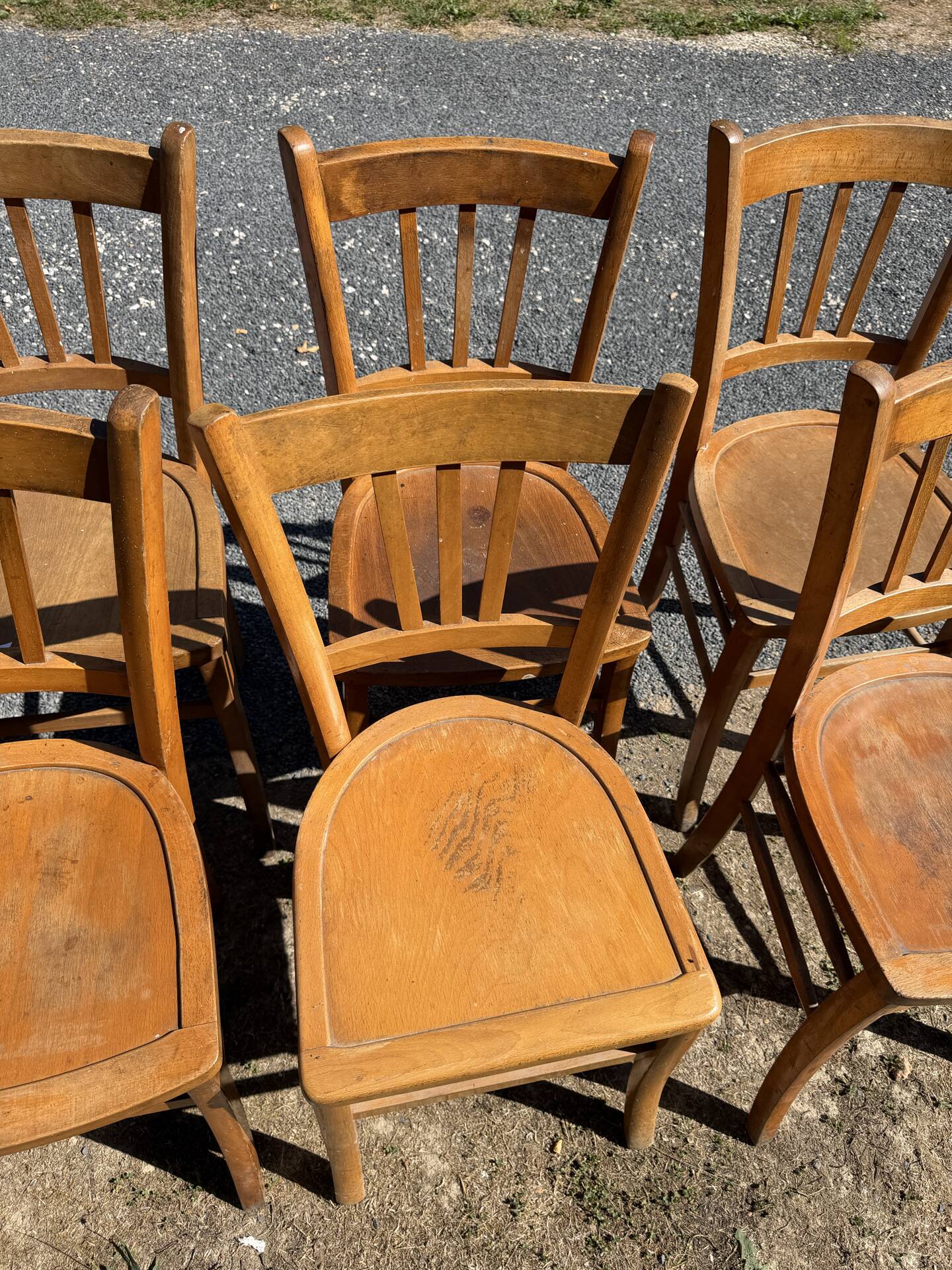Set of 6 vintage Luterma bistro chairs