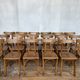 Series of 24 chairs bistrot wood curved 1960
