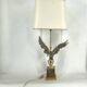 Pair of nickel eagle table lamps by Loevsky and Loevsky, 1970s