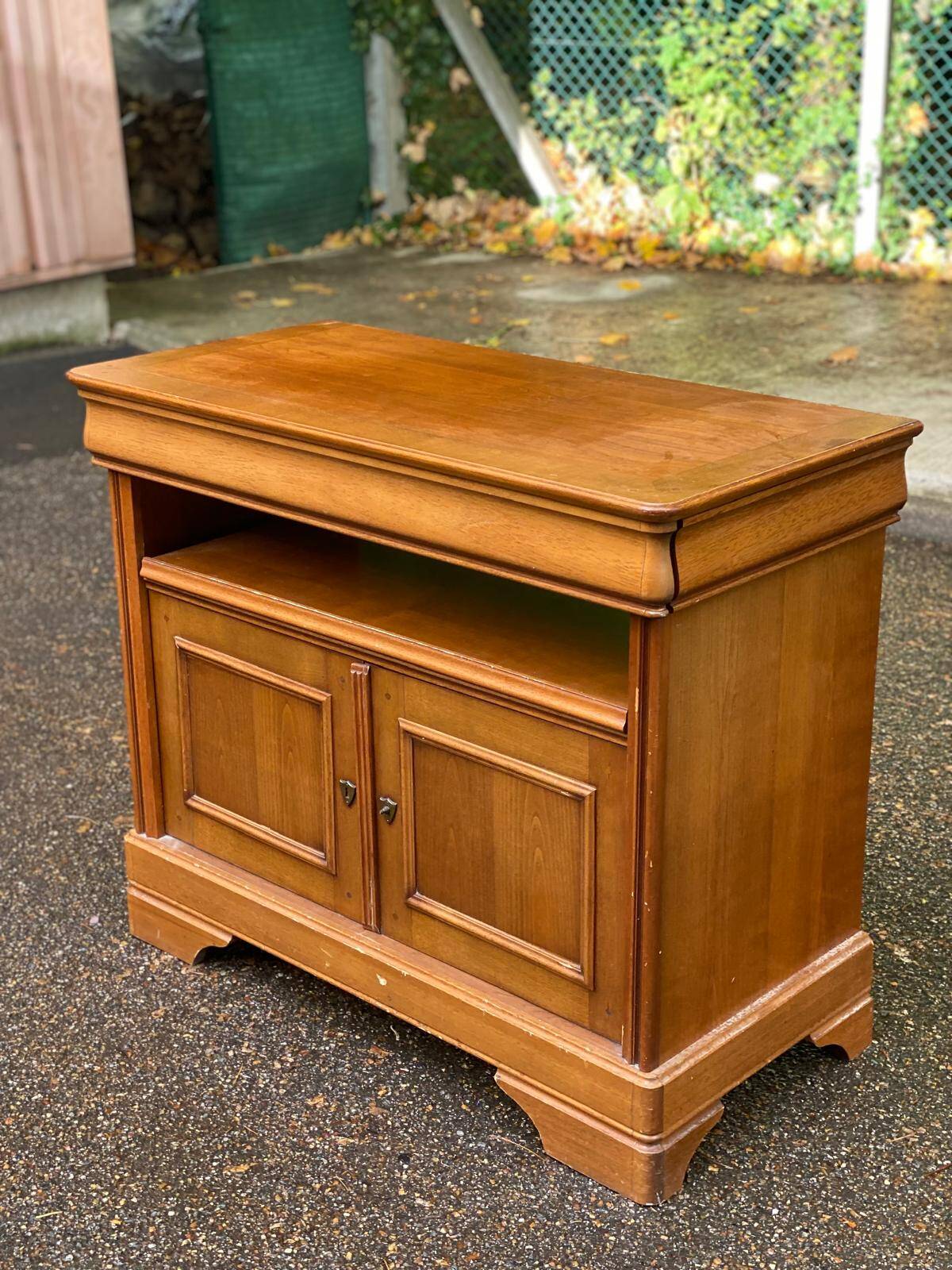 Louis Philippe sideboard in satin light wood 86cm