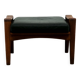 Vintage teak & leather stool arne wahl iversen