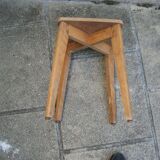 Vintage stool with compass feet