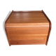 Teak box with curtain door