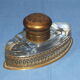 Ink shuttle 19th in crystal and golden brass