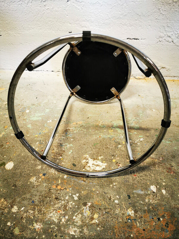Metal and skai stool