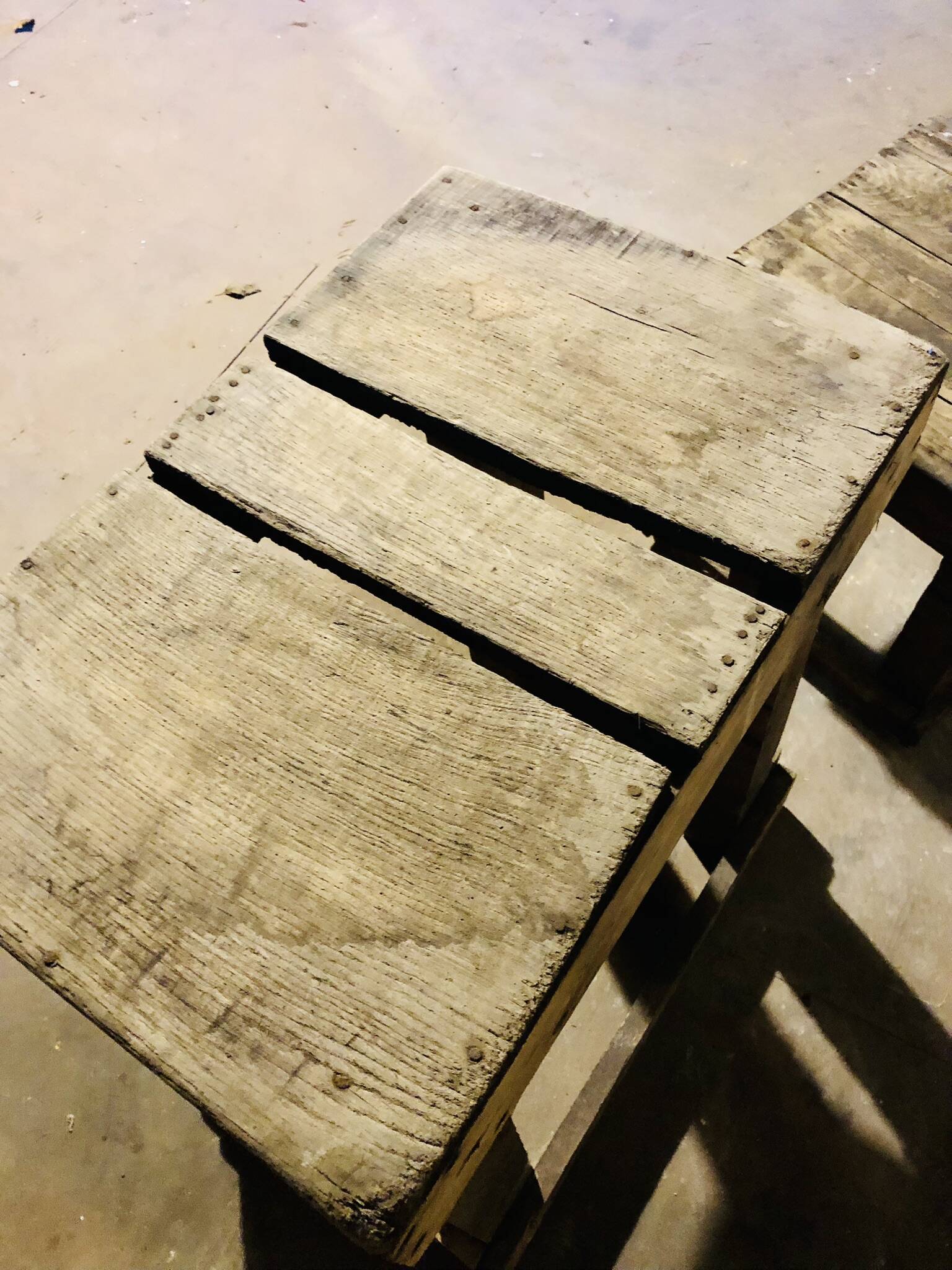 Set of 2 rustic coffee tables from the 1930s