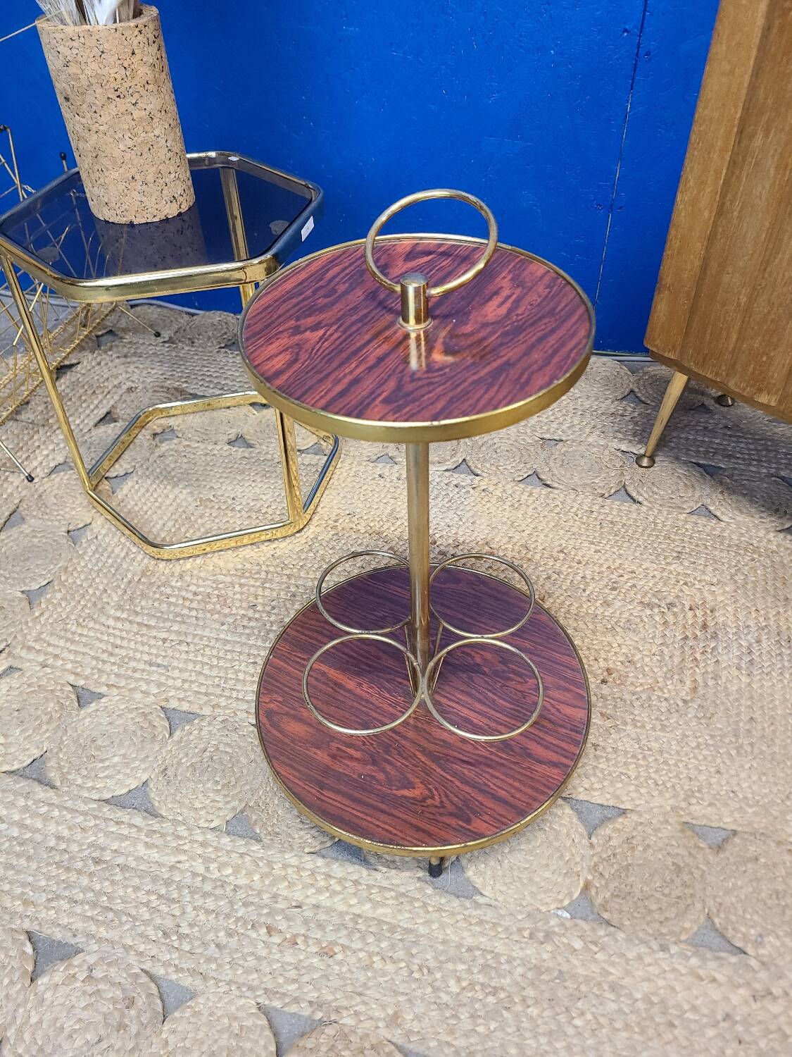 Vintage tripod bar table circa 1970