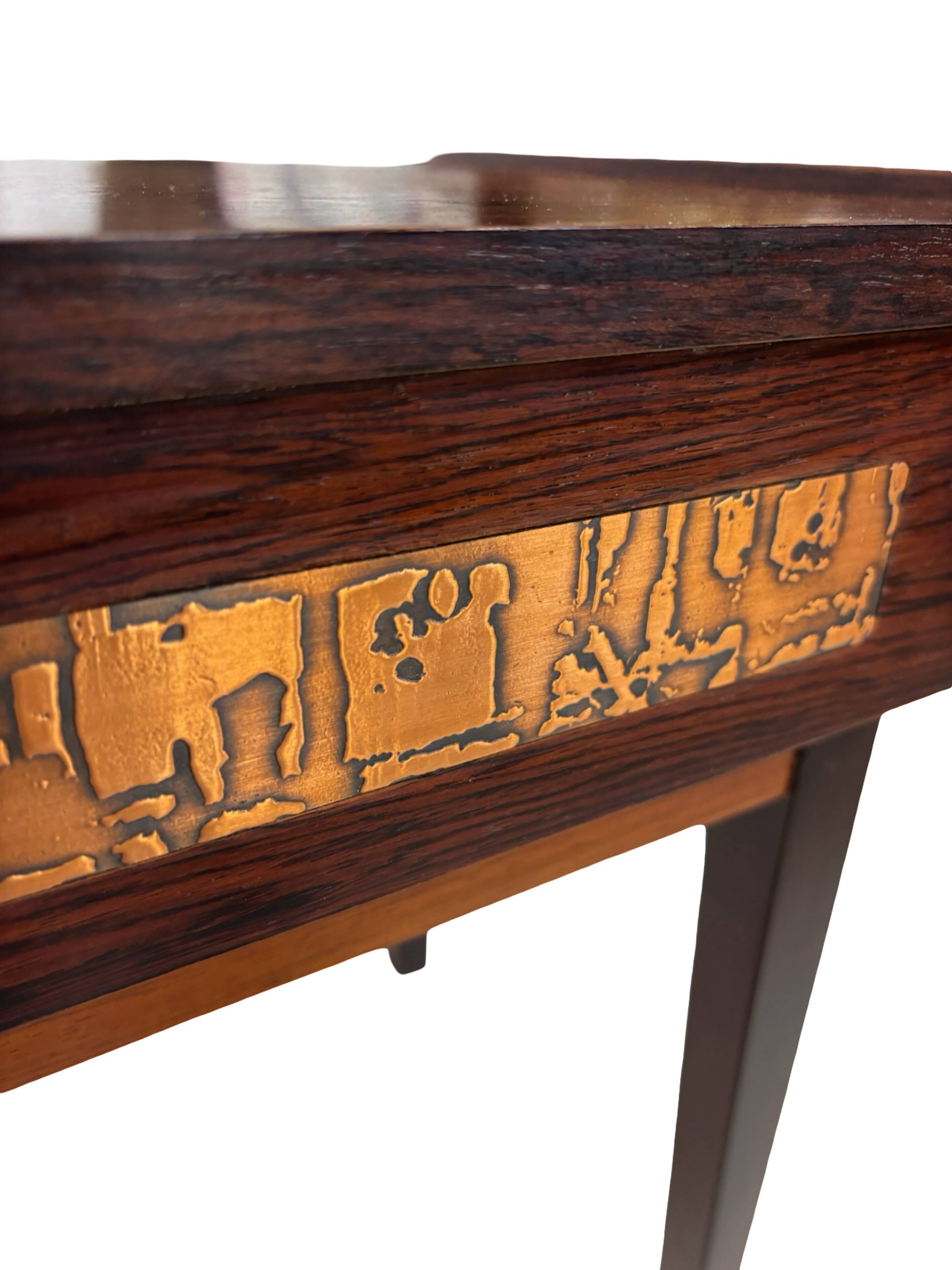 Commode vintage danoise en palissandre et laiton