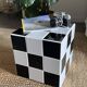 Cube coffee table in tile mosaic.
