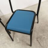 Pair of restored Jean Pauchard Tolix chairs, 1960s