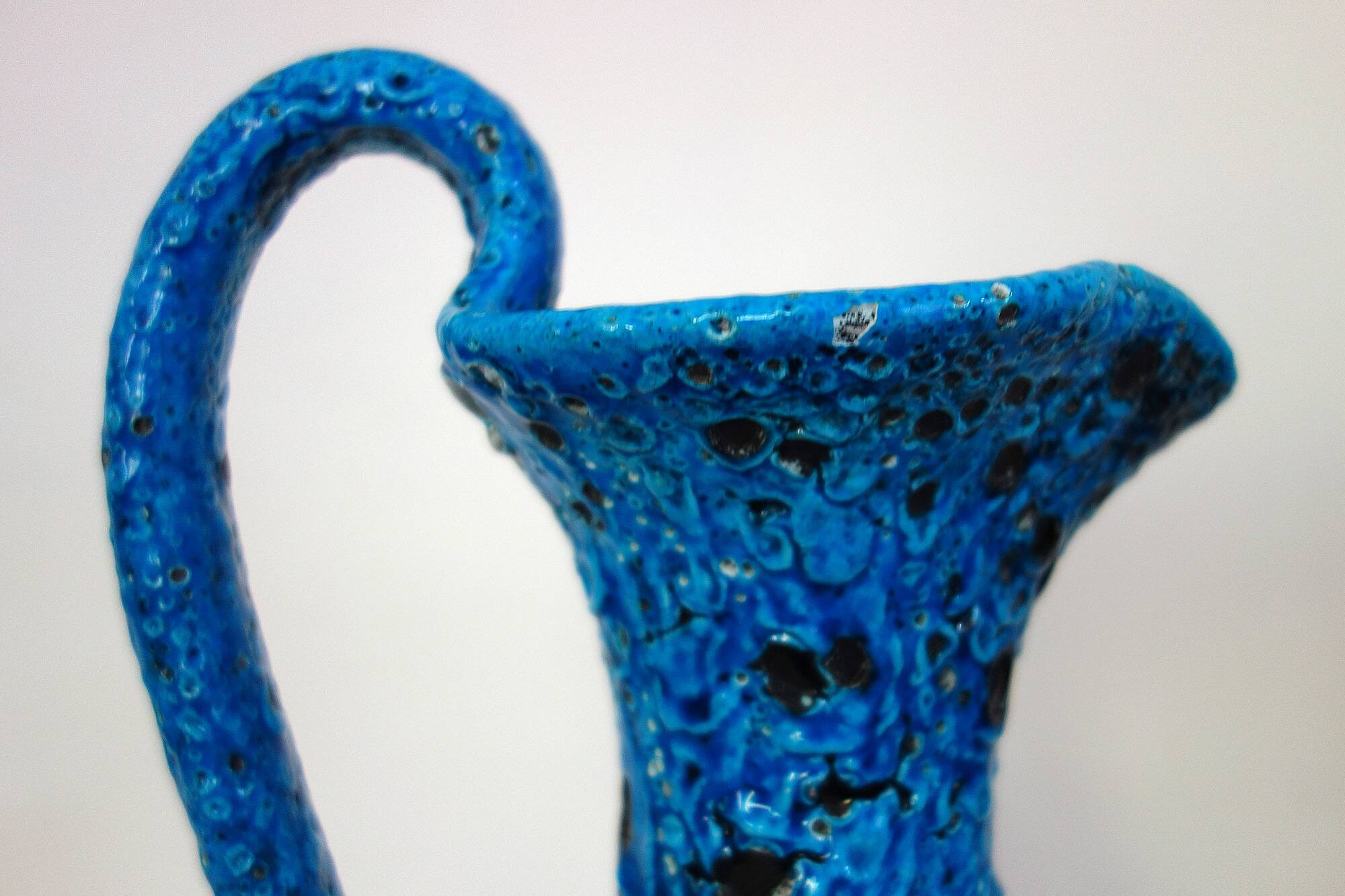 Large vintage fat lava ceramic vase H41cm