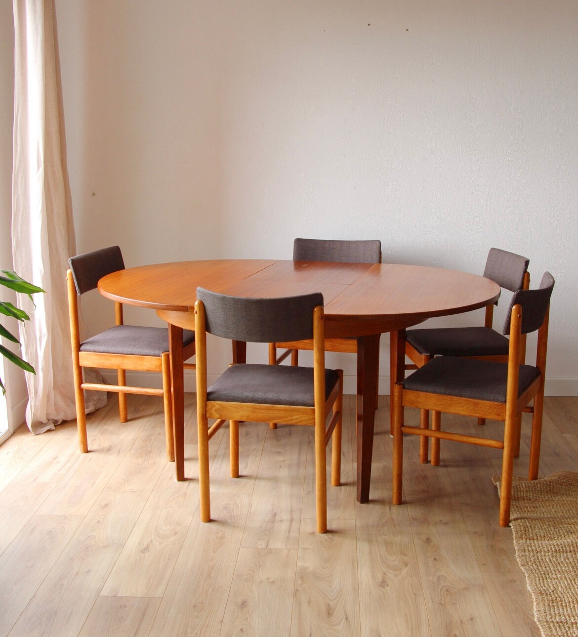 Suite of 5 chairs baumann 60s