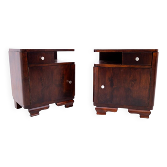 Tables de chevet Art Déco des années 50, Pologne.