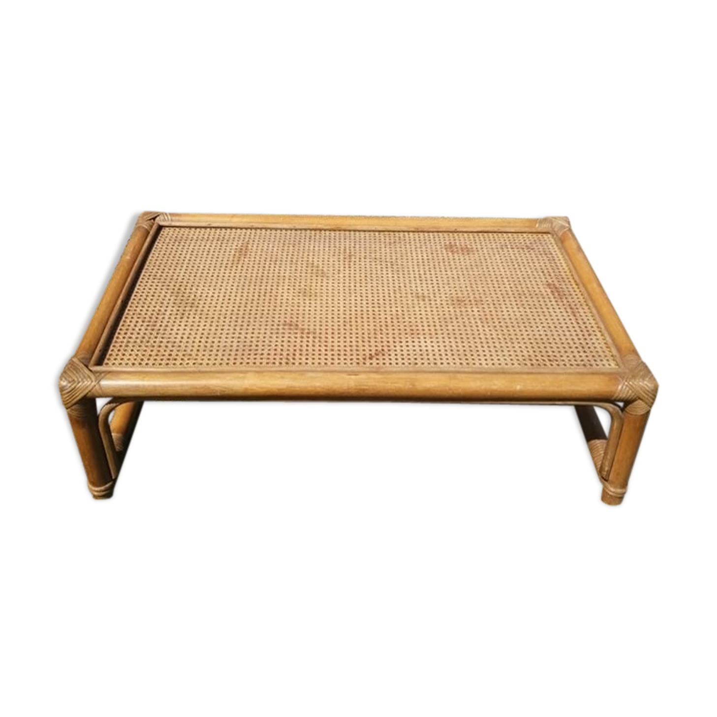 Cannage coffee table