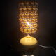wicker lamp in the Scandinavian syle 1970 in pottery vernisse cracker electicite redone