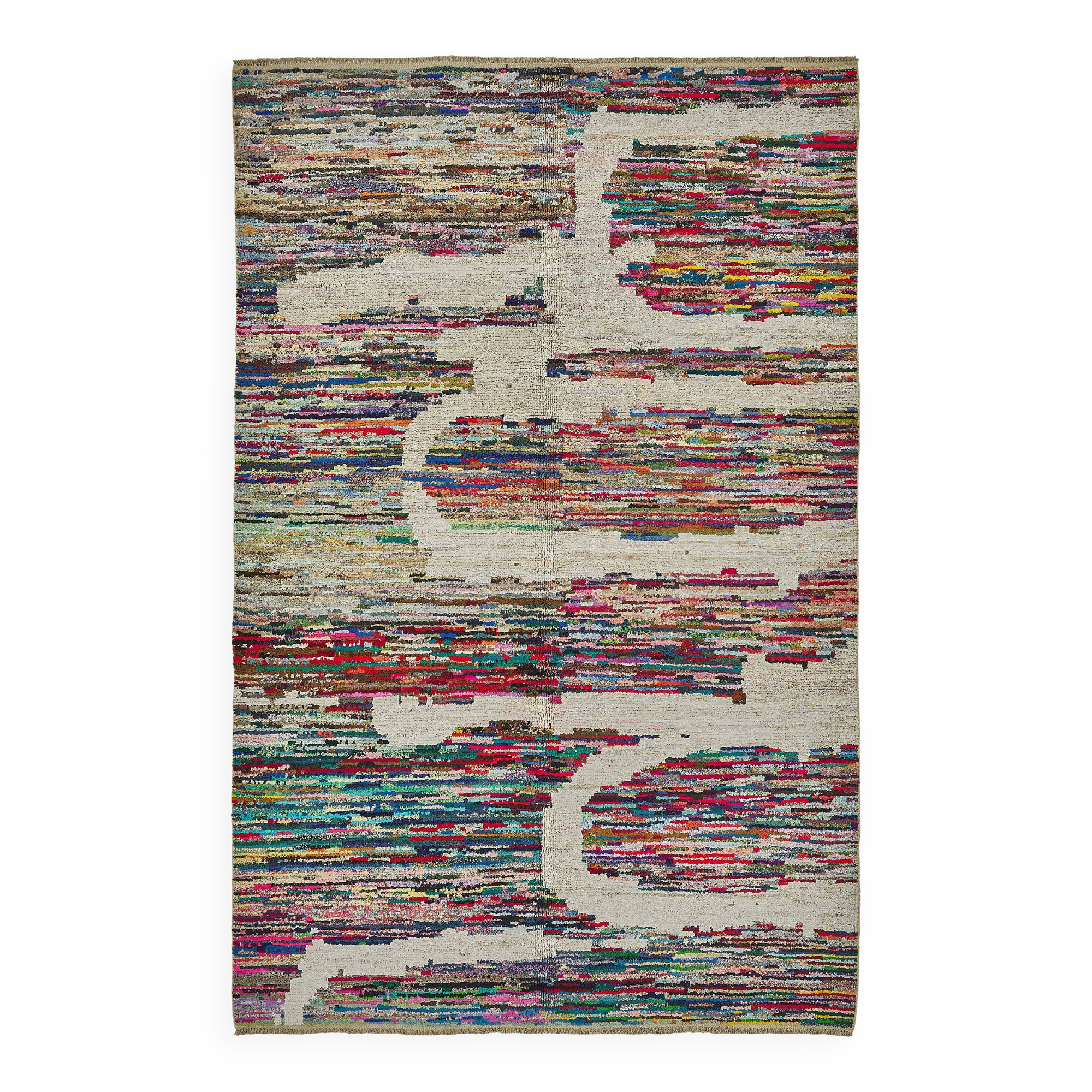 Handwoven Turkish Recycled Boho Rug 210 cm x 322 cm