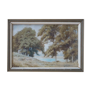 Aquarelle signée A.