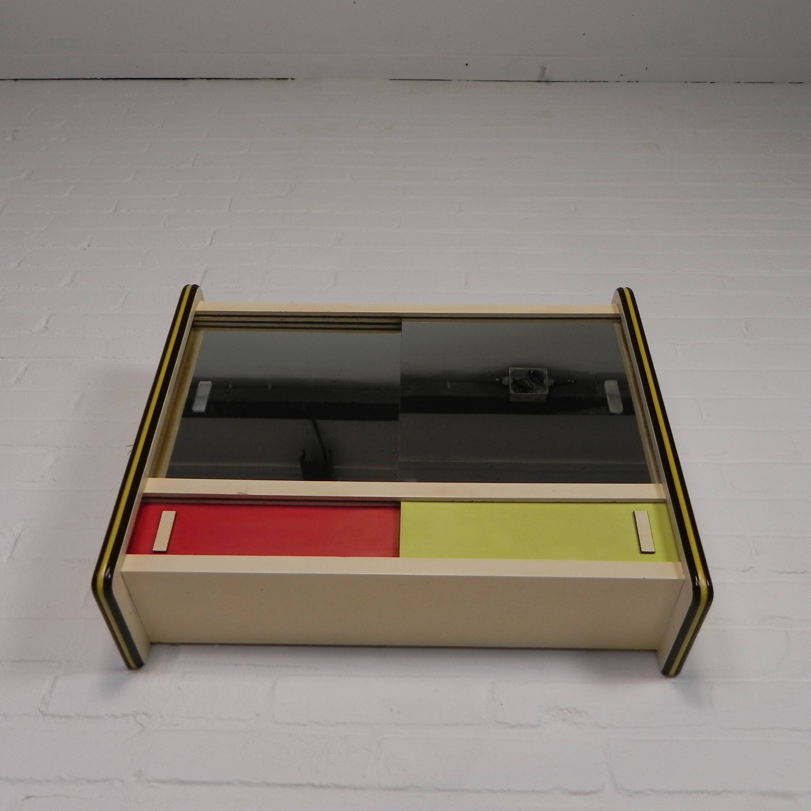 Wall cabinet with sliding glass doors, 1950s