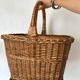 Vintage basket in woven rattan