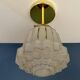 Pendant / Ceiling light with vintage art deco globe in frosted glass